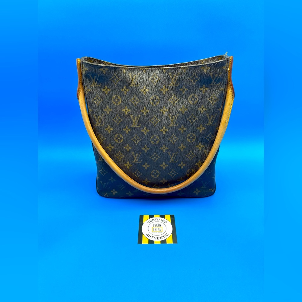 LOUIS VUITTON Looping GM Shoulder Monogram Canvas Vachetta Leather - AUTHENTIC